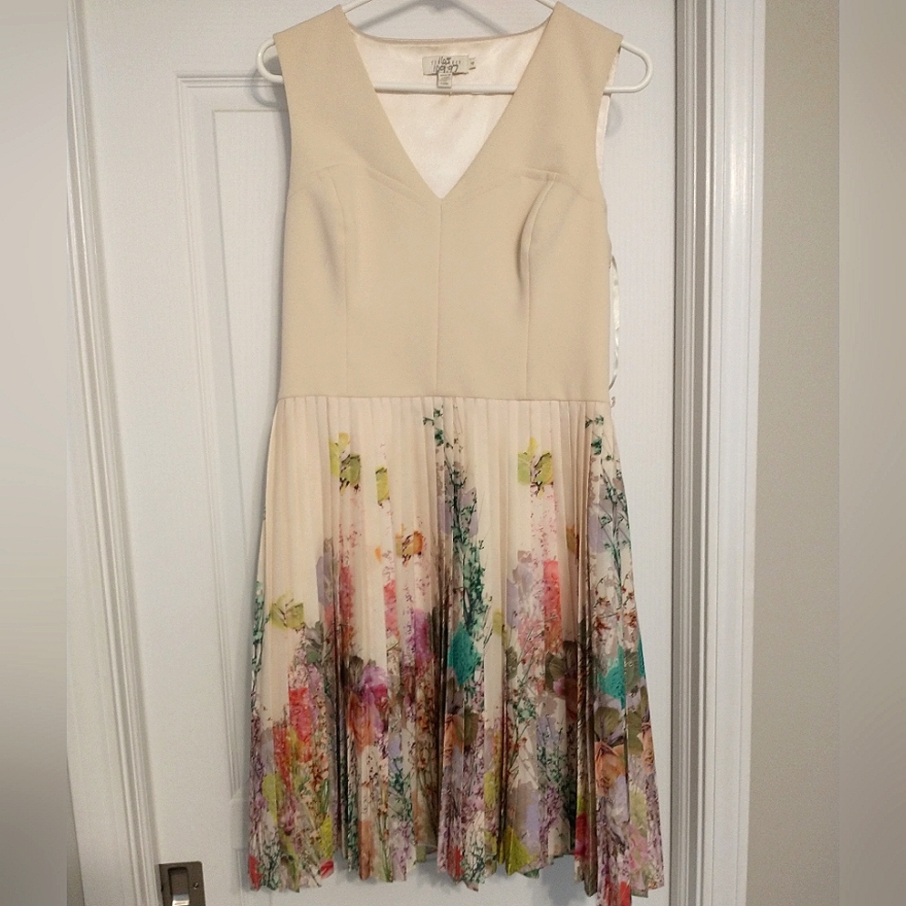 Ted baker tarren wispy meadow dress - light pink | TB size 4 US size 12